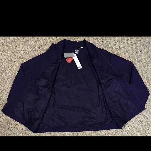Cutter & Buck WeatherTec Beacon  Purple half  Zip water resistant wind breaker L - Picture 10 of 12